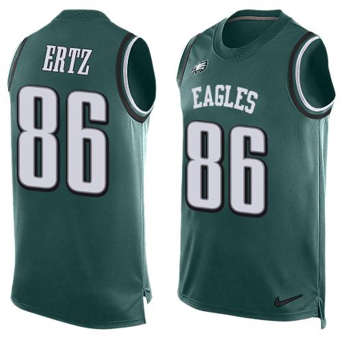 Nike Eagles #86 Zach Ertz Midnight Green Team Color Men's Stitched NFL Limited Tank Top Jersey - Click Image to Close